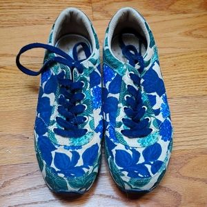 Boden flower print sneakers